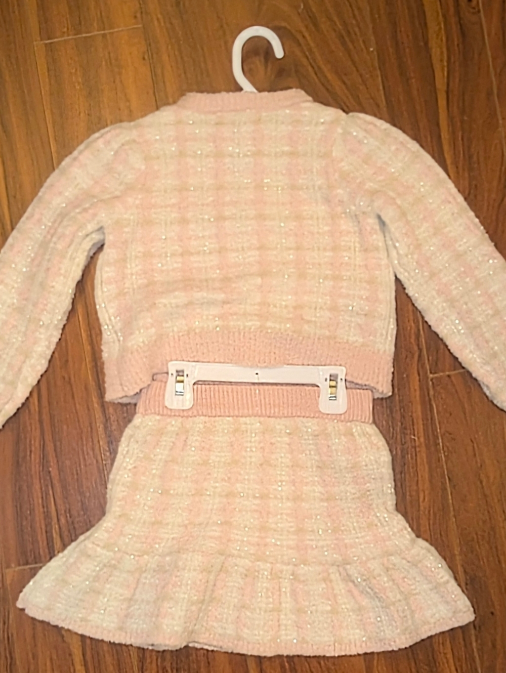 Girls' Sz4 Isaac Mizrahi Pink Soft Tweed-Stye Matching Set, Brand New. - Picture 5 of 11